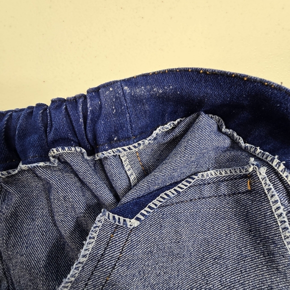 Women Strapless Sleeveless Denim Buttons Pockets Bodycon Long Jumpsuit Sz M - Picture 6 of 13